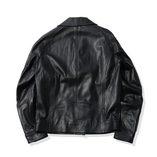 GABRIELE ダブルライダースジャケット ナッパレザー ブラック
