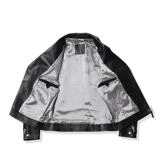 GABRIELE ダブルライダースジャケット ナッパレザー ブラック