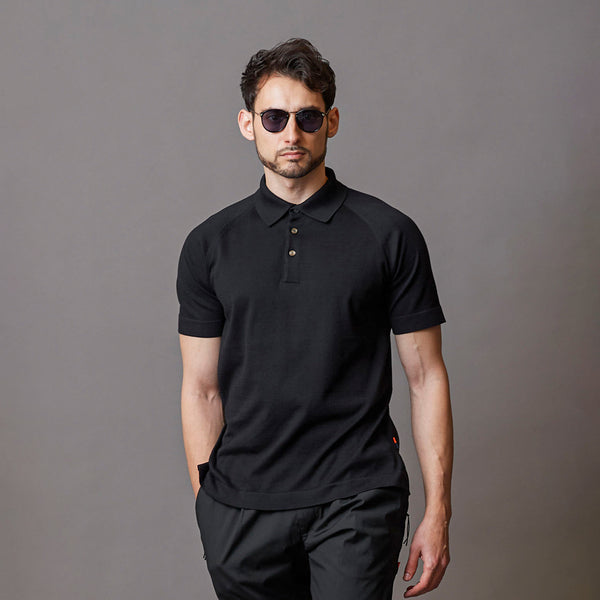 ニット ポロシャツ ブラック – MINIMAL WARDROBE（ミニマルワードローブ）