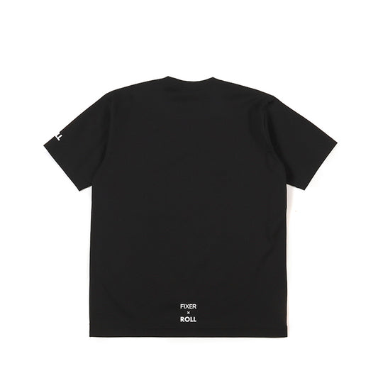 ROLL × FIXER FIXER Logo Print T-shirt プリント Tシャツ ブラック