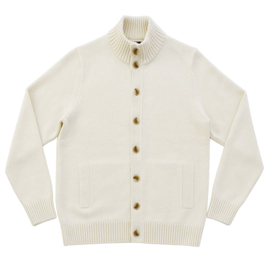 【数量限定受注販売】tradi ハイネックカーディガンジャケット アイボリー
