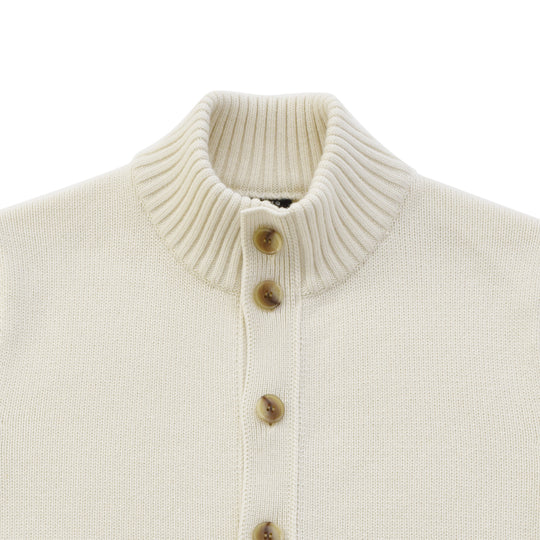 【数量限定受注販売】tradi ハイネックカーディガンジャケット アイボリー