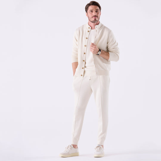 【数量限定受注販売】tradi ハイネックカーディガンジャケット アイボリー