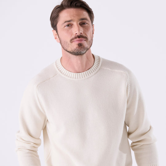 【数量限定受注販売】tradi サドルショルダーニット アイボリー