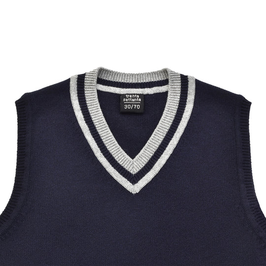 【数量限定受注販売】tradi 天竺ベスト ネイビー