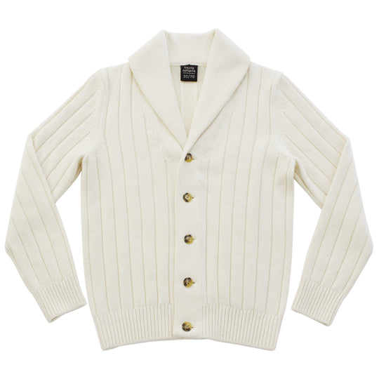 【数量限定受注販売】tradi ショールカラーカーディガン アイボリー