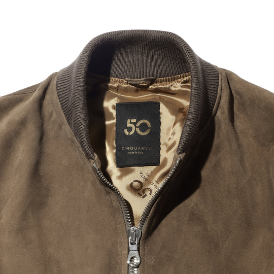 スエードボンバーブルゾン グレージュ