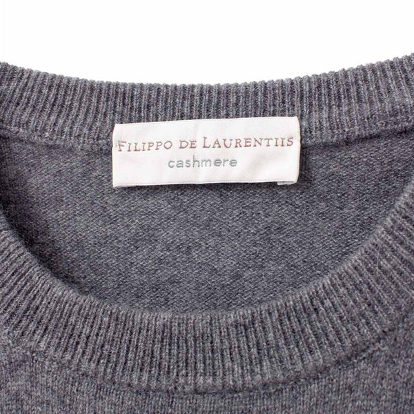 【タグあり美品】FILIPPO DE LAURENTIIS グレー クルーネック クルーネックニット グレー – MINIMAL WARDROBE（ミニマルワード