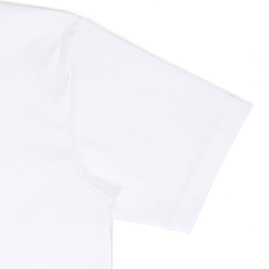 プリントクルーネックTシャツ ホワイト×イエロー