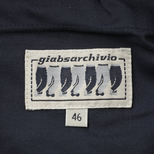 25AW新作【干場義雅×菅原靴店 コラボ別注モデル】 giabsarchivio ジャブスアルキヴィオ MSH/R3 前後永久クリース ウールシルク混パンツ A26125 グレー