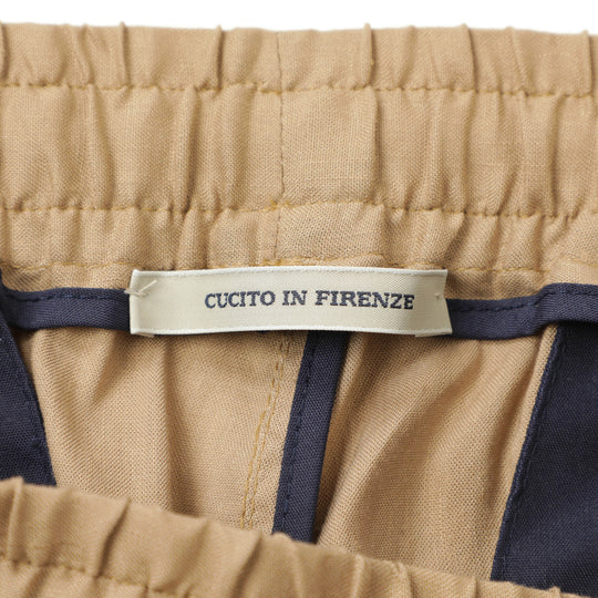 【干場義雅×菅原靴店 コラボ別注モデル】【国内2店舗限定販売】 giabsarchivio ジャブスアルキヴィオ MSH/R2 前後永久クリース リネン混 パンツ A3727 ベージュ