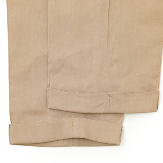 【干場義雅×菅原靴店 コラボ別注モデル】【国内2店舗限定販売】 giabsarchivio ジャブスアルキヴィオ MSH/R2 前後永久クリース リネン混 パンツ A3727 ベージュ