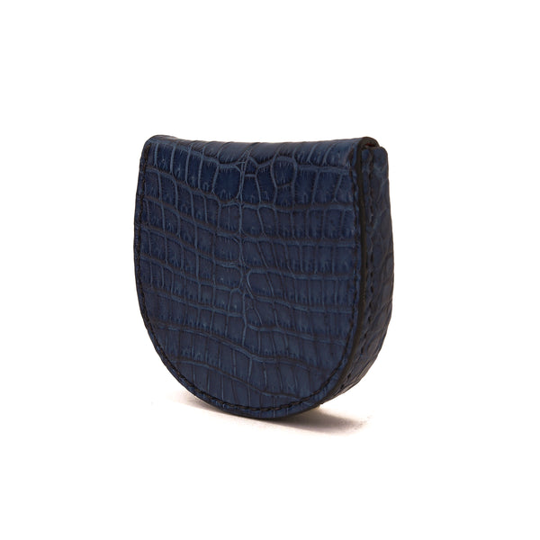 【新品】マットクロコダイル　馬蹄型ケース ネイビー 馬蹄（ばてい）クロコダイルコインケース ネイビー – MINIMAL WARDROBE