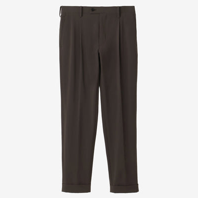 【K-3B EXECUTIVE】179_X(布帛) RICH NYLON JAPAN MADE ドレスパンツ ブラウン