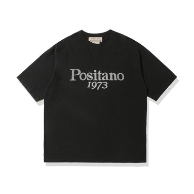 【MMW限定】【干場別注】LW加工20/-天竺T(Positano1973) ブラック