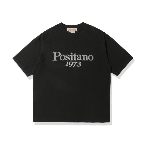 MMW限定】【干場別注】LW加工20/-天竺T（Positano1973) ブラック