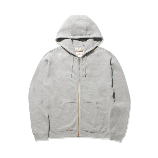 【干場別注】SP加工裏毛ZIPパーカ ヘザーグレー