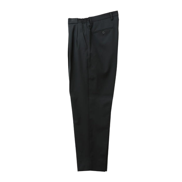26SS PORTOBELLO ZIGNONE ウール ボックスプリーツ テーパードパンツ