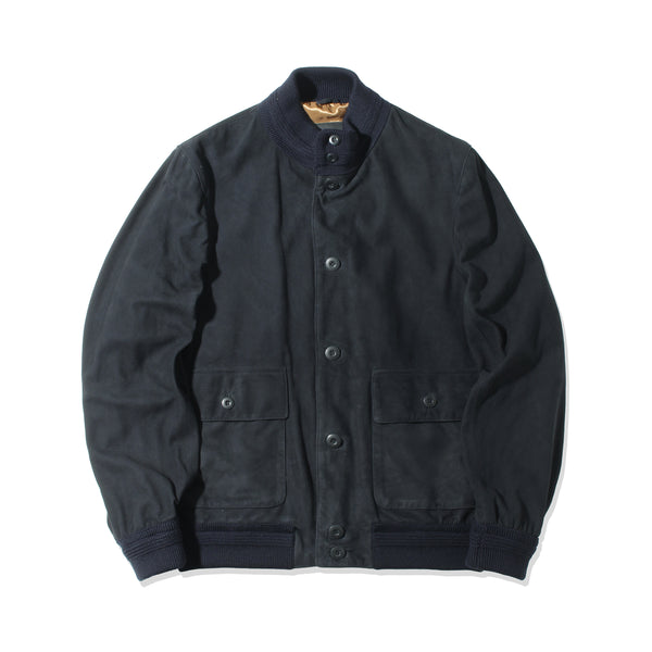 スエードドライビングブルゾン ネイビー – MINIMAL WARDROBE
