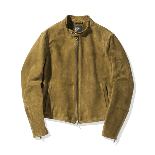 H UOMO シングルライダースジャケット オリーブ