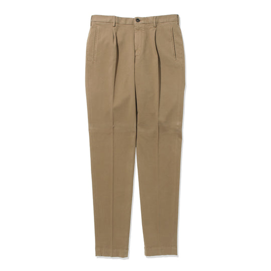 テーパードフィット1プリーツパンツ ベージュ