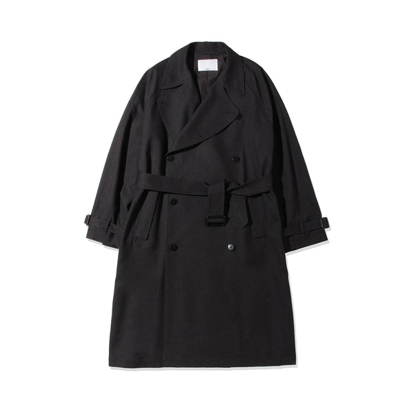 トレンチコート バーズアイ ブラック – MINIMAL WARDROBE（ミニマル