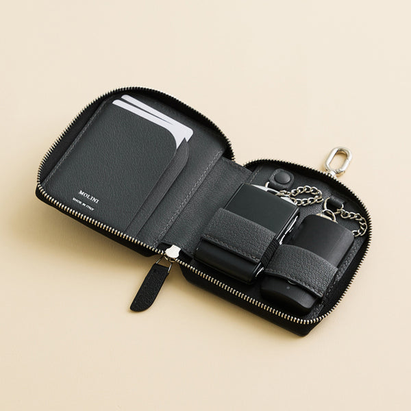 MOLINI キーケース　ブラック　美品 Key Case W Wキーケース 110 ブラック＆グレー – MINIMAL WARDROBE