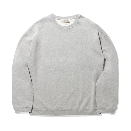 【干場別注】SP加工裏毛クルー ヘザーグレー