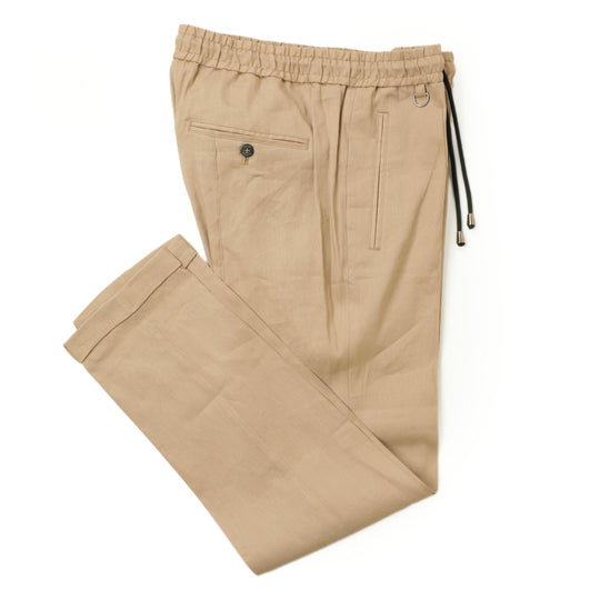 【干場義雅×菅原靴店 コラボ別注モデル】【国内2店舗限定販売】 giabsarchivio ジャブスアルキヴィオ MSH/R2 前後永久クリース リネン混 パンツ A3727 ベージュ