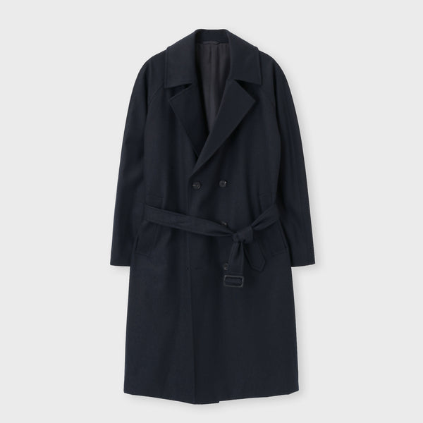 ウールフランネル コート / クルーズ ネイビー – MINIMAL WARDROBE