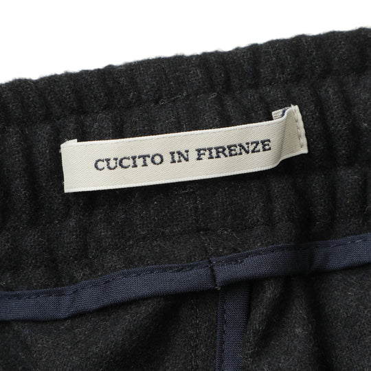 25AW新作【干場義雅×菅原靴店 コラボ別注モデル】【国内2店舗限定販売】 giabsarchivio ジャブスアルキヴィオ MSH/R3 前後永久クリース ウールパンツ A7072U ネイビー