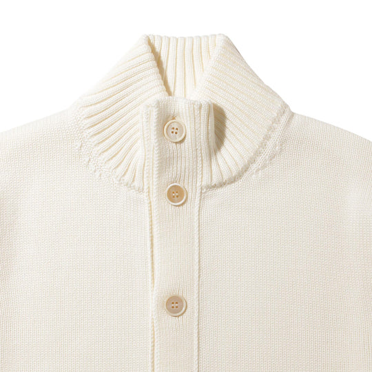 ZANONE メリノウールスタンドカラーカーディガン ホワイト