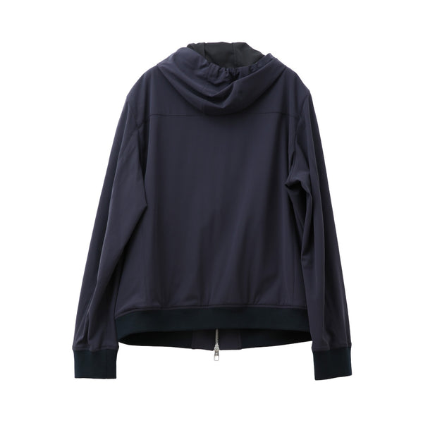 Zegna テクニカルシルク フーデッドブルゾン ネイビー – MINIMAL WARDROBE