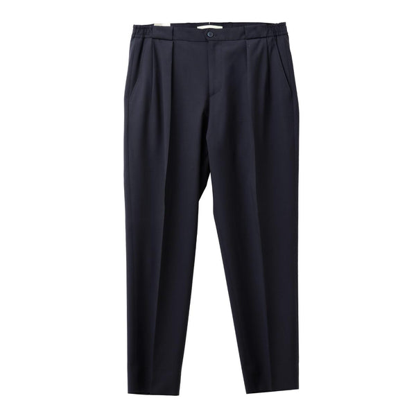 26SS PORTOBELLO ZIGNONE ウール ボックスプリーツ テーパードパンツ