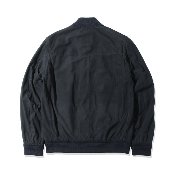 スエードドライビングブルゾン ネイビー – MINIMAL WARDROBE