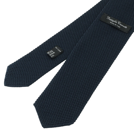 【MMW別注】干場リクエストモデル Dimaglia Cravatte シルク ニットタイ・ネイビー