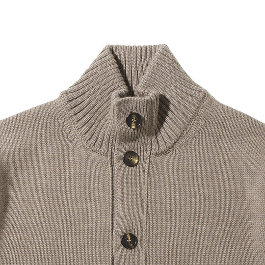 ZANONE メリノウールスタンドカラーカーディガン ブラウン