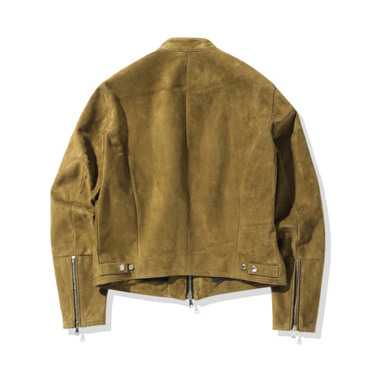 H UOMO シングルライダースジャケット オリーブ