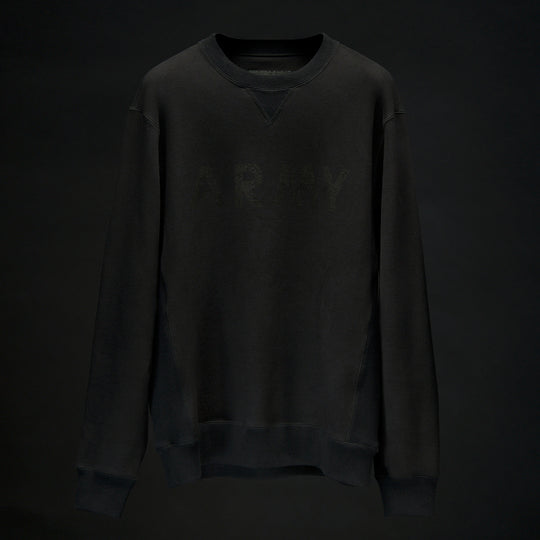 第26弾 VINTAGE LOGO ARMY SWEAT CREW ブラック×ブラック