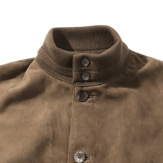 スエードドライビングブルゾン ダークベージュ