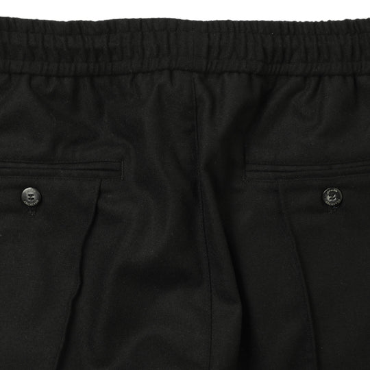 25AW新作【干場義雅×菅原靴店 コラボ別注モデル】【国内2店舗限定販売】 giabsarchivio ジャブスアルキヴィオ MSH/R3 前後永久クリース ウールパンツ A7072U ブラック