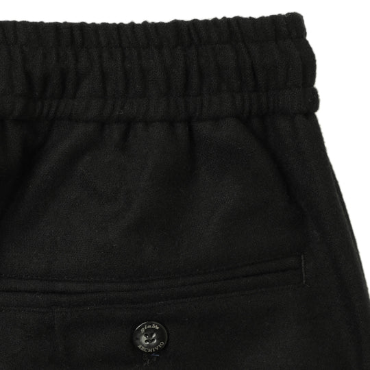 25AW新作【干場義雅×菅原靴店 コラボ別注モデル】【国内2店舗限定販売】 giabsarchivio ジャブスアルキヴィオ MSH/R3 前後永久クリース ウールパンツ A7072U ブラック