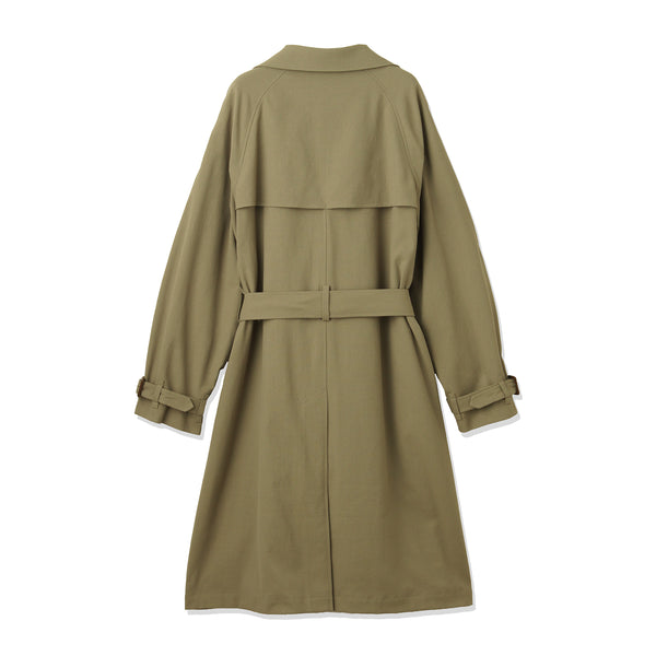 トレンチコート 綿麻ポリエステル カーキ – MINIMAL WARDROBE
