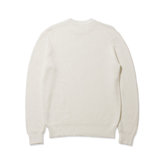 【干場別注カラー】SUVIN PLATINUM ミドルゲージクルーネックニット ホワイト