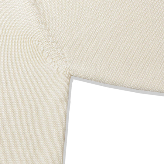 ZANONE メリノウールスタンドカラーカーディガン ホワイト