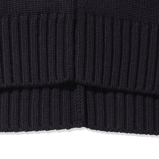 ZANONE メリノウールスタンドカラーカーディガン ネイビー