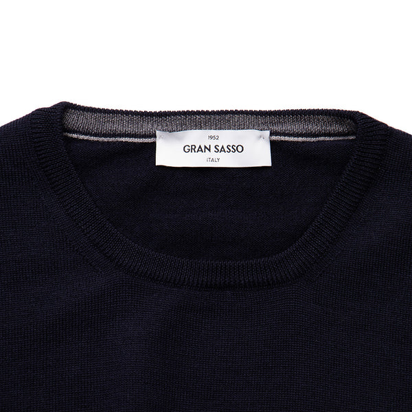 12G メリノウール クルーネック ネイビー – MINIMAL WARDROBE