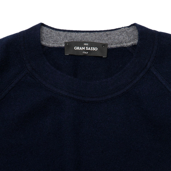 美品 Glenmac ダークネイビー カシミアクルーネックセーター Glenmac ダークネイビー カシミアクルーネックセーター Glenmac