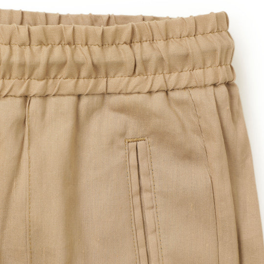 【干場義雅×菅原靴店 コラボ別注モデル】【国内2店舗限定販売】 giabsarchivio ジャブスアルキヴィオ MSH/R2 前後永久クリース リネン混 パンツ A3727 ベージュ