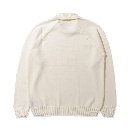 ZANONEメリノウールスキッパー型ポロ ホワイト